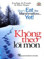 Không theo lối mòn tác giả joachim de posada  ellen singer