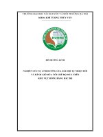 Nghiên cứu sự ảnh hưởng của dải hội tụ nhiệt đới và rãnh gió mùa tới chế độ mưa trên khu vực đồng bằng bắc bộ