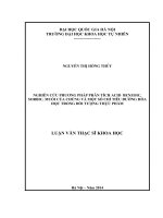 Nghiên cứu phương pháp phân tích acid benzoic, sorbic, muối của chúng và một số chỉ tiêu đường hóa học trong đối tượng thực phẩm 