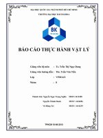 BÁO CÁO THÍ NGHIỆM LÝ MÔN LÝ 1