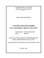 Văn hóa doanh nghiệp của tập đoàn trung nguyên 
