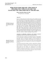 ĐÁNH GIÁ ĐA DẠNG SINH HỌC, CÂNH QUAN VÀ TIỀM NĂNG PHÁT TRIỂN DU LỊCH SINH THÁI TẠI KHU BÂO TỒN THIÊN NHIÊN KIM HỶ TỈNH BẮC KẠN