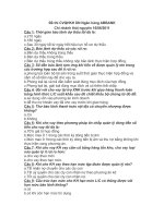 Đề thi Chuyên viên khách hàng ngân hàng ABBANK thái nguyên 2011