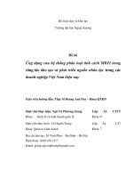 Đề tài ứng dụng của hệ thống phân loại tính cách MBTI trong công tác đào tạo và phát triển nguồn nhân lực tại các doanh nghiệp việt nam hiện nay