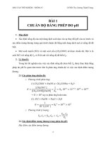 BÁO CÁO THÍ NGHIỆM HÓA HỌC BỘ MÔN HÓA