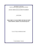 Luận văn thạc sĩ  nhận diện và giảm thiểu rủi ro dẫn đến tham nhũng trong ngành hải quan 