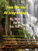 Sống không sợ hãi và lo âu