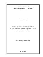 Đánh giá tác động của biến đổi khí hậu đến một số hệ sinh thái đất ngập nước ở hà nội và đề xuất biện pháp giảm thiểu 