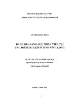 đánh giá năng lực nhân viên tại các điểm du lịch ở tỉnh vĩnh long 