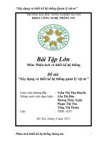 Xây dựng và thiết kế hệ thống quản lý vật tư 