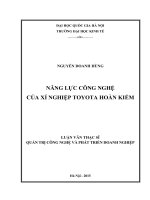 Năng lực công nghệ của xí nghiệp toyota hoàn kiếm 