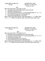 đề kiểm tra 1 tiêt hinh hoc 10 có dap an