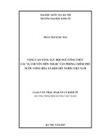 Nâng cao năng lực đội ngũ công chức các vụ chuyên môn thuộc văn phòng chính phủ nước cộng hòa xã hội chủ nghĩa việt nam 