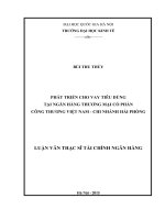Phát triển cho vay tiêu dùng tại ngân hàng thương mại cổ phần công thương việt nam   chi nhánh hải phòng 