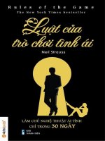 Luật của trò chơi tình ái tác giả neil strauss