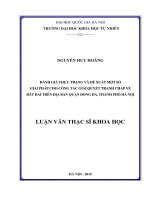 Đánh giá thực trạng và đề xuất một số giải pháp cho công tác giải quyết tranh chấp về đất đai trên địa bàn quận đống đa, thành phố hà nội 