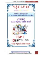 Tuyển tập các câu hay và khó trong đề thi thử chủ đề dao động điều hòa