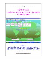 Huong dan chay du toan xay dung 2009
