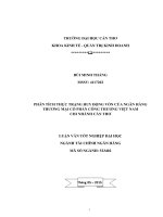 phân tích thực trạng huy động vốn của ngân hàng thương mại cổ phần công thương việt nam chi nhánh cần thơ 