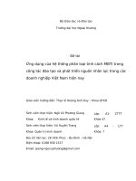 ứng dụng của hệ thống phân loại tính cách MBTI trong công tác đào tạo và phát triển nguồn nhân lực tại các doanh nghiệp việt nam hiện nay