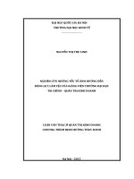 Nghiên cứu những yếu tố ảnh hưởng đến động lực làm việc của giảng viên trường đại học tài chính   quản trị kinh doanh 