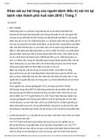 Khảo sát sự hài lòng của người bệnh