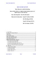 PHÂN TÍCH và THIẾT kế hệ THỐNG QUẢN lý BỆNH VIỆN TUYẾN HUYỆN 