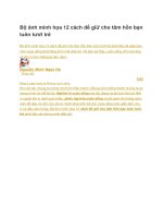 Bộ ảnh minh họa 12 cách để giữ cho tâm hồn bạn luôn tươi trẻ