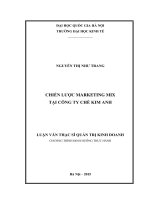 Chiến lược marketing mix tại công ty chè kim anh 