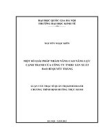 Một số giải pháp nhằm nâng cao năng lực cạnh tranh của công ty TNHH sản xuất bao bì quyết thắng 