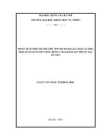 Phân tích một số chỉ tiêu ion để đánh giá chất lượng của một số loại nước uống đóng chai bằng kỹ thuật sắc ký ion 