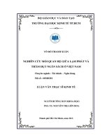 NGHIÊN cứu mối QUAN hệ GIỮA lạm PHÁT và THÂM hụt NGÂN SÁCH ở VIỆT NAM 
