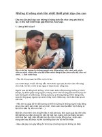 Những kĩ năng sinh tồn nhất thiết phải dạy cho con 