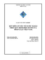 Kết hôn có yếu tố nước ngoài theo quy định của pháp luật việt nam