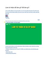 dưới đây bạn nhé Làm từ thiện để làm gì? Để làm gì?