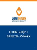 HỆ THỐNG NGHIỆP VỤ PHÒNG KẾ TOÁN NGÂN QUỸ
