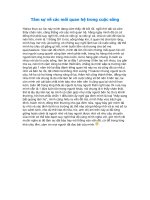 Tâm sự về các mối quan hệ trong cuộc sống 