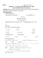 giáo án dạy thêm toán 9 theo từng buôỉ