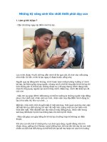 Những kỹ năng sinh tồn nhất thiết phải dạy con 