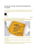 24 câu nói cực hay về tiền khiến chúng ta phải suy ngẫm