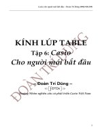 Kính lúp TABLE tập 6  casio cho người mới bắt đầu – tác giả  đoàn TRÍ DŨNG 