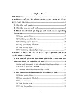 Luận văn nâng cao năng lực cạnh tranh của ngân hàng NHTMCP an bình (ABBank) trong bối cảnh việt nam hội nhập kinh tế quốc tế 