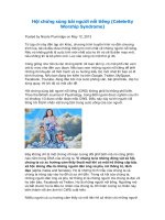 Hội chứng sùng bái người nổi tiếng 