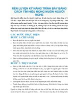 RÈN LUYỆN kỹ NĂNG TRÌNH bày BẰNG CÁCH tìm HIỂU MONG MUỐN NGƯỜI NGHE 