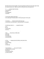 bài tập trắc nghiệm các thì trong tiếng anh có đáp án