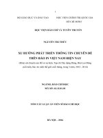 Xu hướng phát triển thông tin chuyên đề trên báo in Việt Nam hiện nay