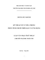 Kỹ thuật xử lý mùa trong phân tích chuỗi thời gian và ứng dụng 