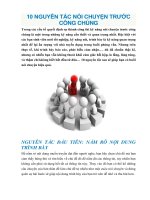 10 NGUYÊN tắc nói CHUYỆN TRƯỚC CÔNG CHÚNG 