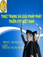 CHUYÊN ĐỀ Thực trạng và giải pháp phát triển ETF Việt Nam