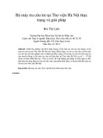Bộ máy tra cứu tin tại thư viện hà nội thực trạng và giải pháp 